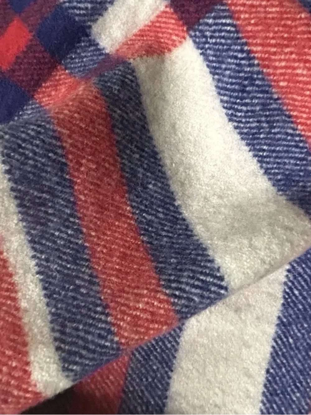 Women’s J. Crew Red White Blue Plaid Winter Scarf